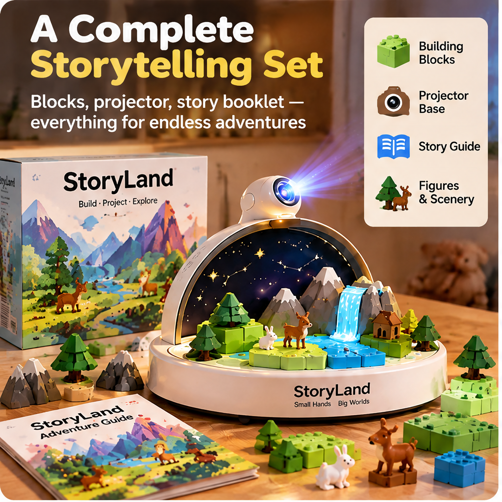 LUNELRS® StoryLand Interactive Projector Building & Storytelling Set