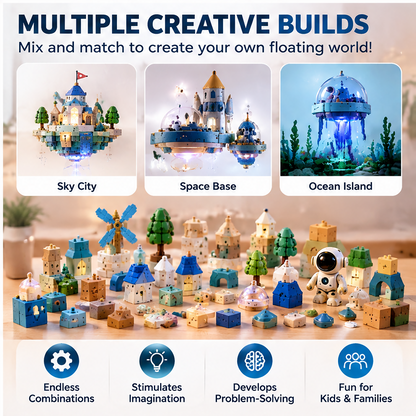 LUNELRS® Floating Dream City Magnetic Levitation Building Set