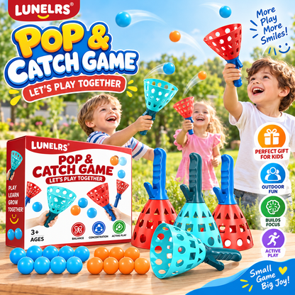 LUNELRS® Kids Catch Ball Game – Throw & Catch Outdoor Toy for Coordination Training and Family Fun